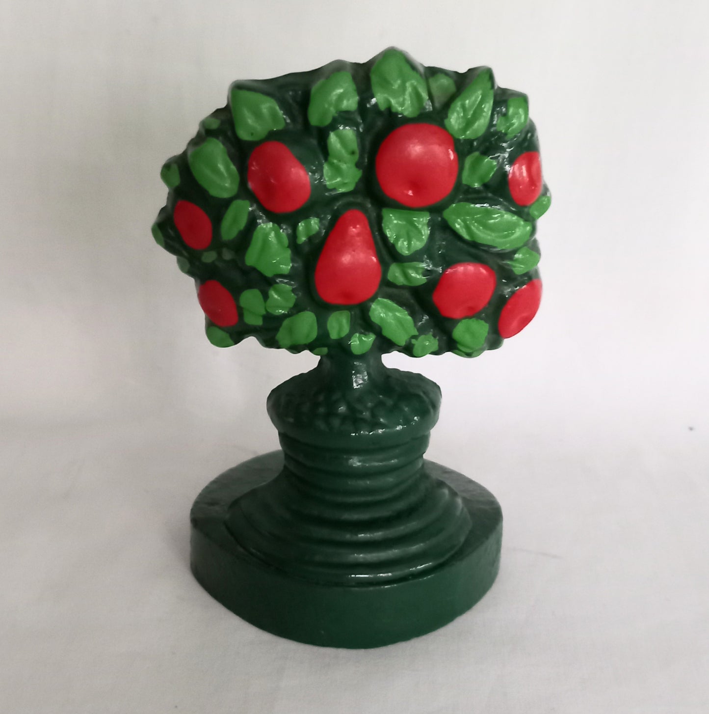 1990s cast iron apple tree door stop