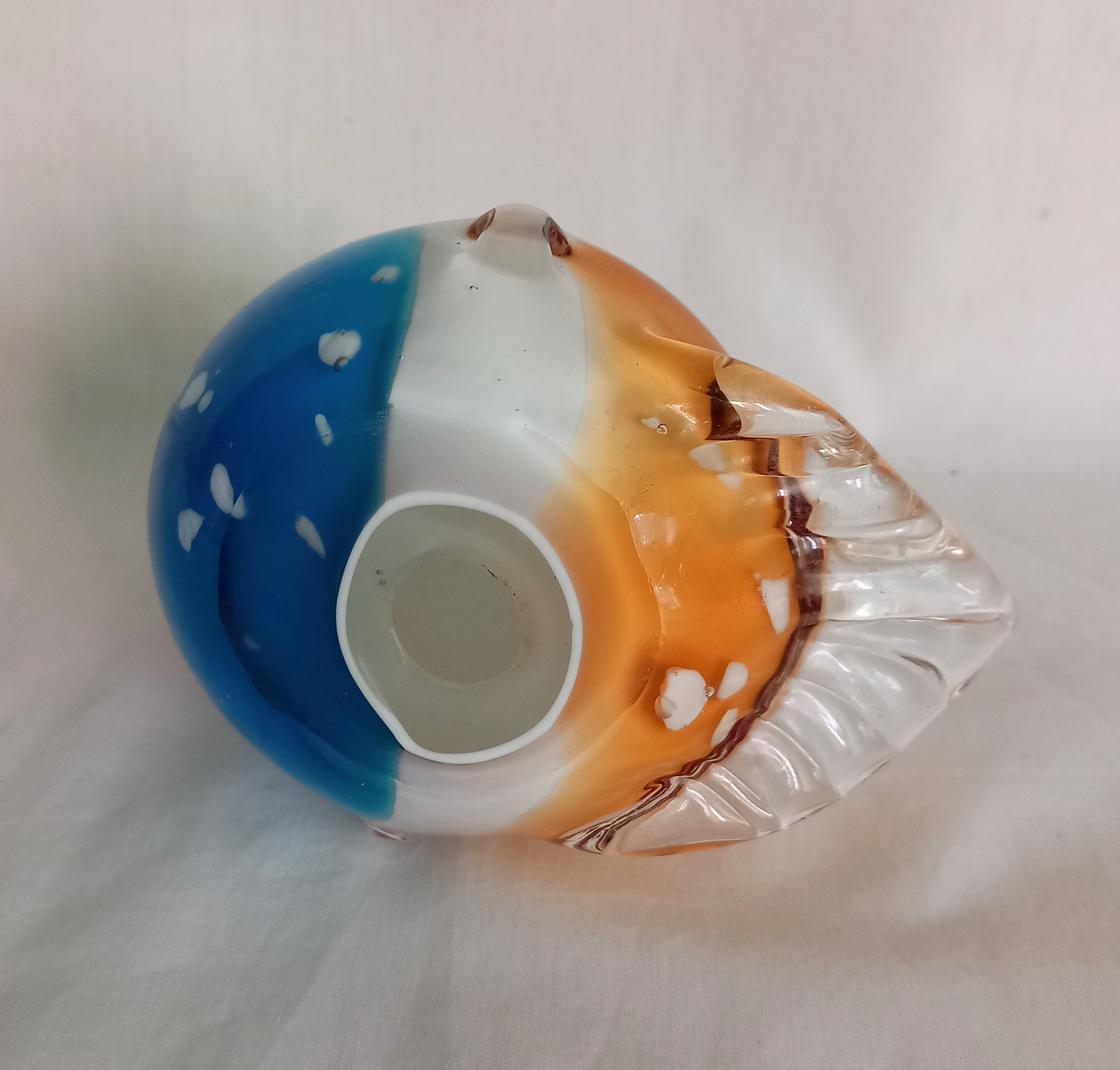 Hand blown art glass Murano style chicken paperweight