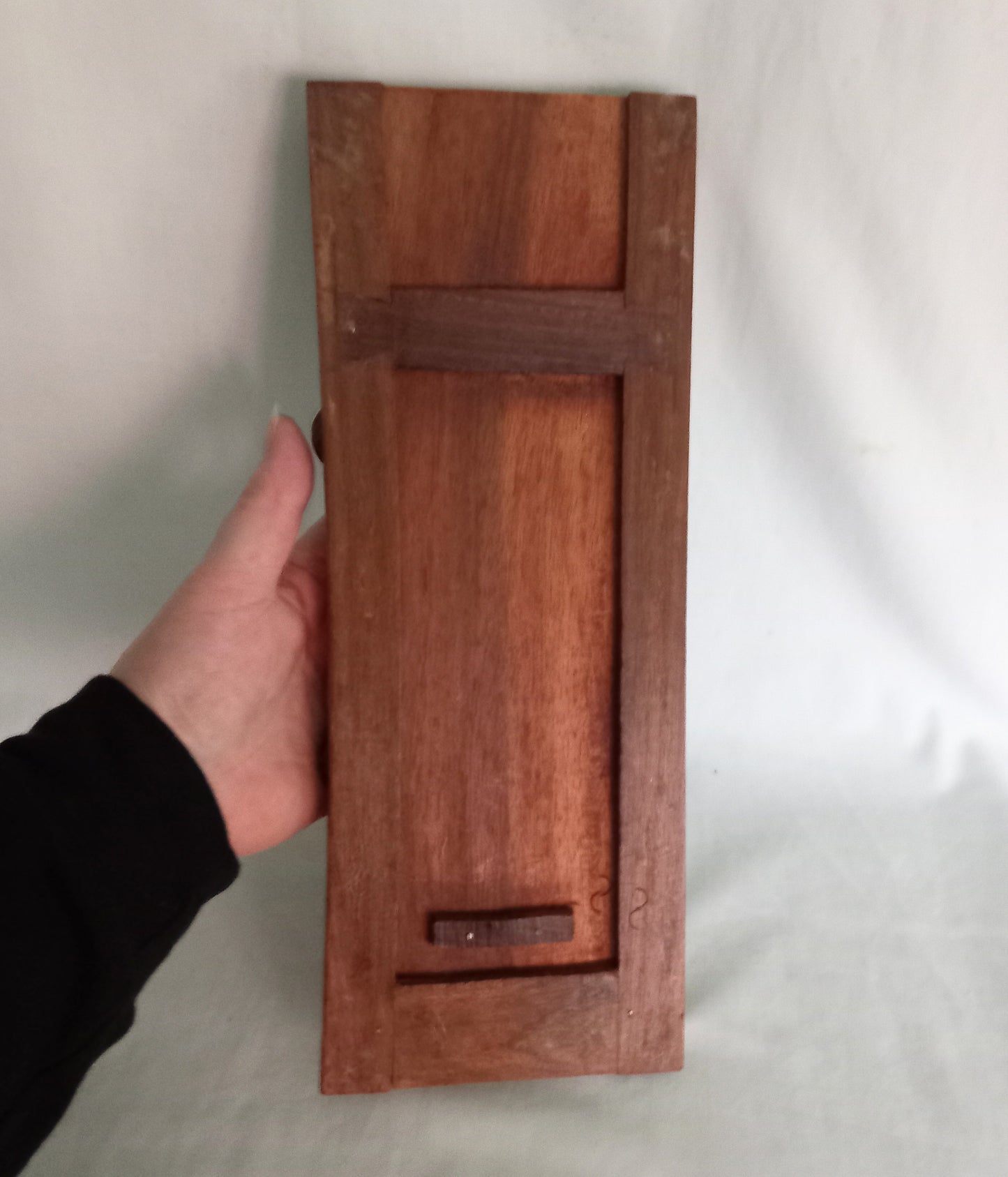 Vintage Indian hand carved wooden folding book stand with elephant design