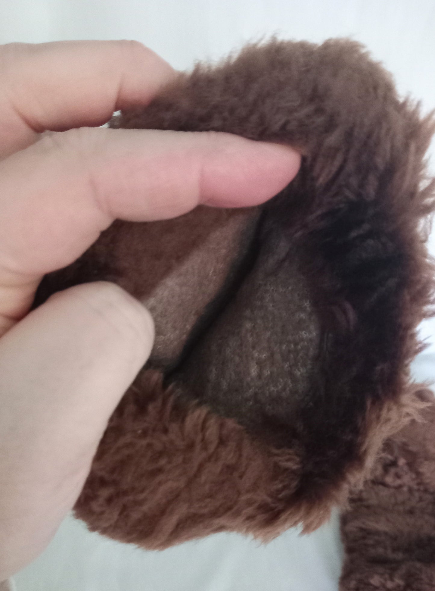 1960s brown real leather and sheepskin shearling gloves M L