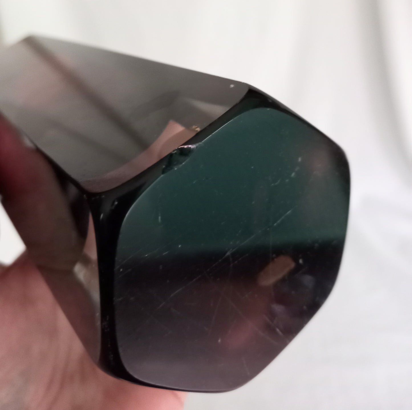 Mid century Murano Glass Mandruzzato Purple faceted hexagonal vase