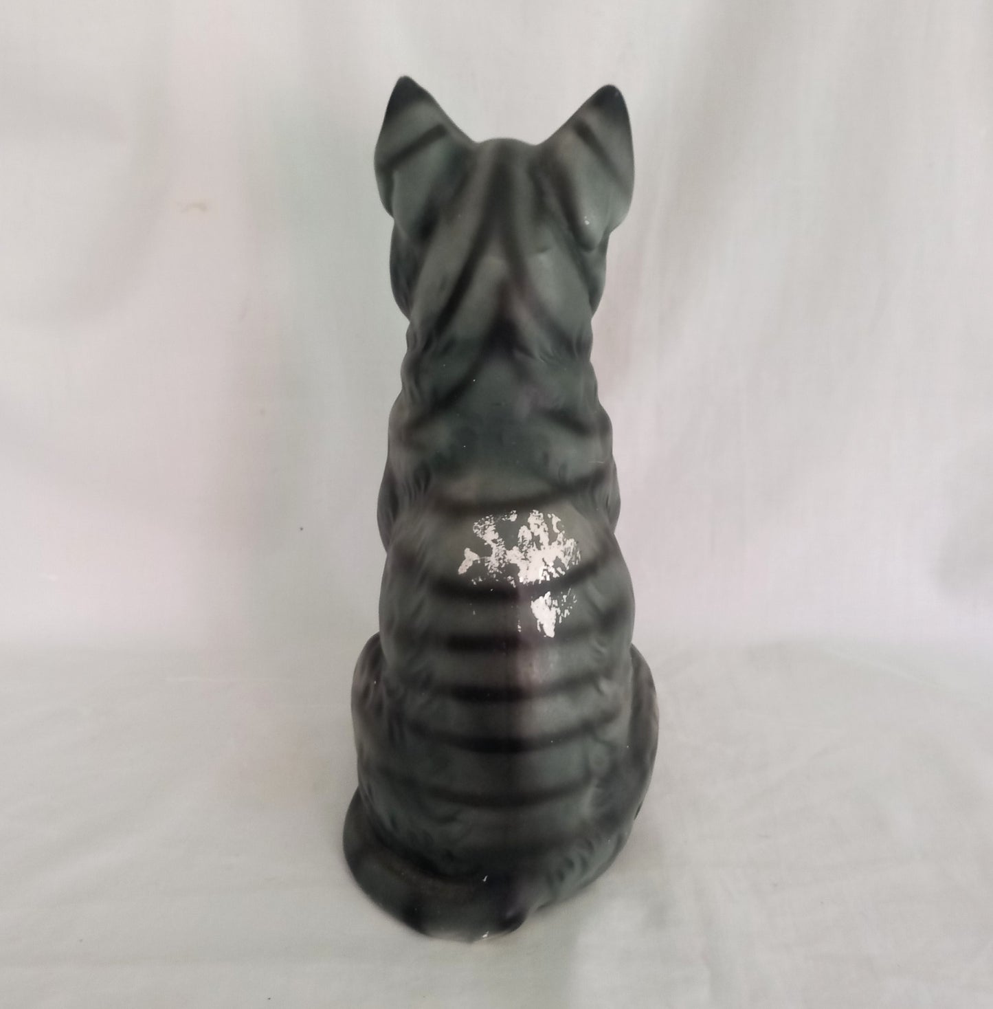 Mid century Japanese large grey cat statue