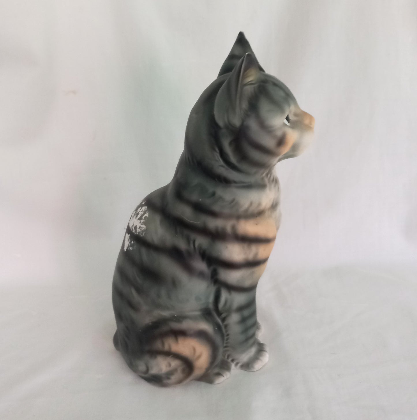 Mid century Japanese large grey cat statue