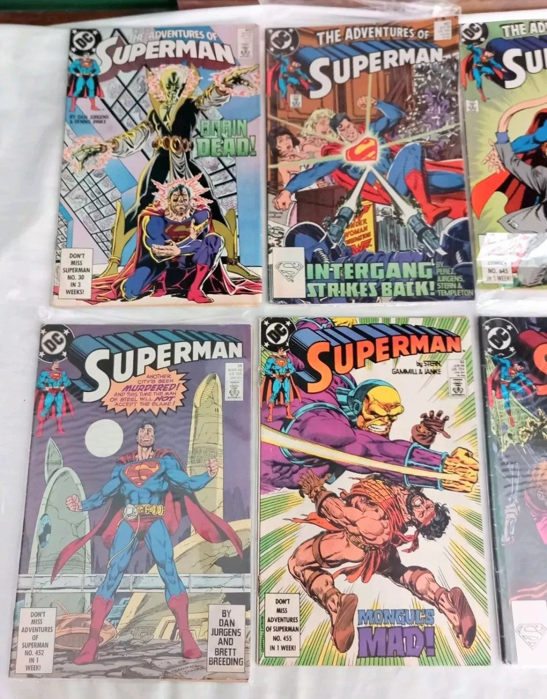 Superman #29 32 34 Adventures Of Superman #452 457 458 DC Comics 1989