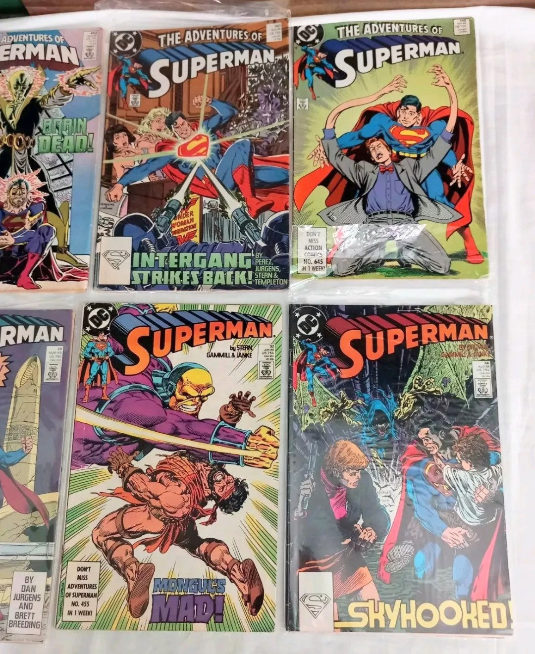 Superman #29 32 34 Adventures Of Superman #452 457 458 DC Comics 1989