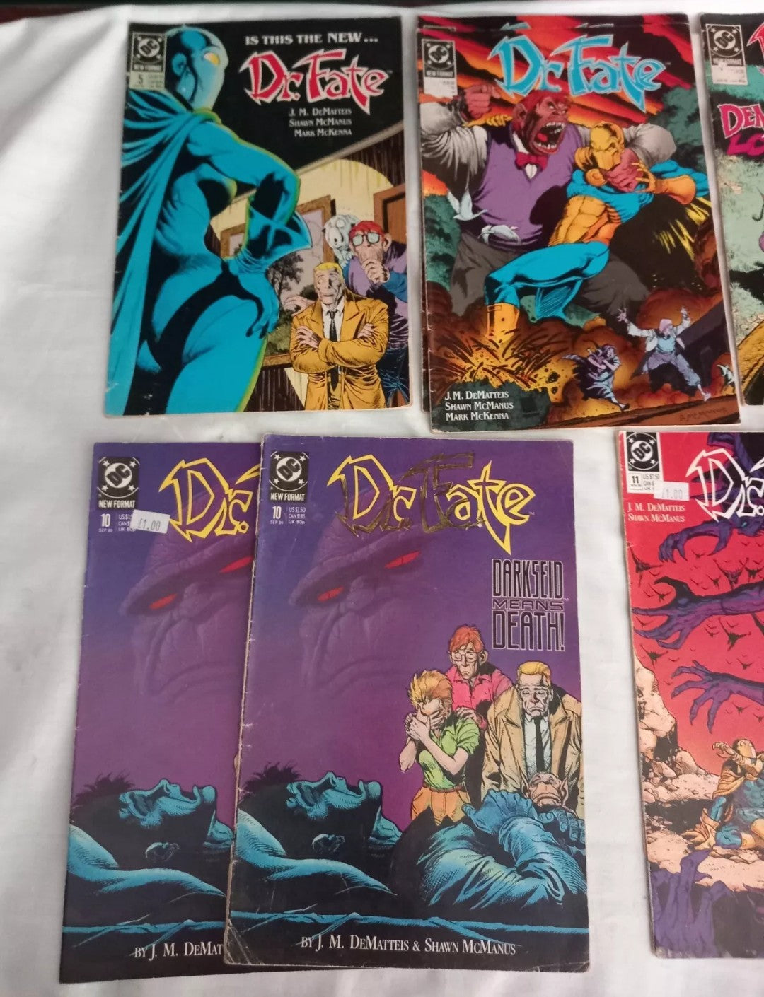 Dr Fate #5 6 7 8 9 10 11 15 DC Comics 1989 10 Comic Lot