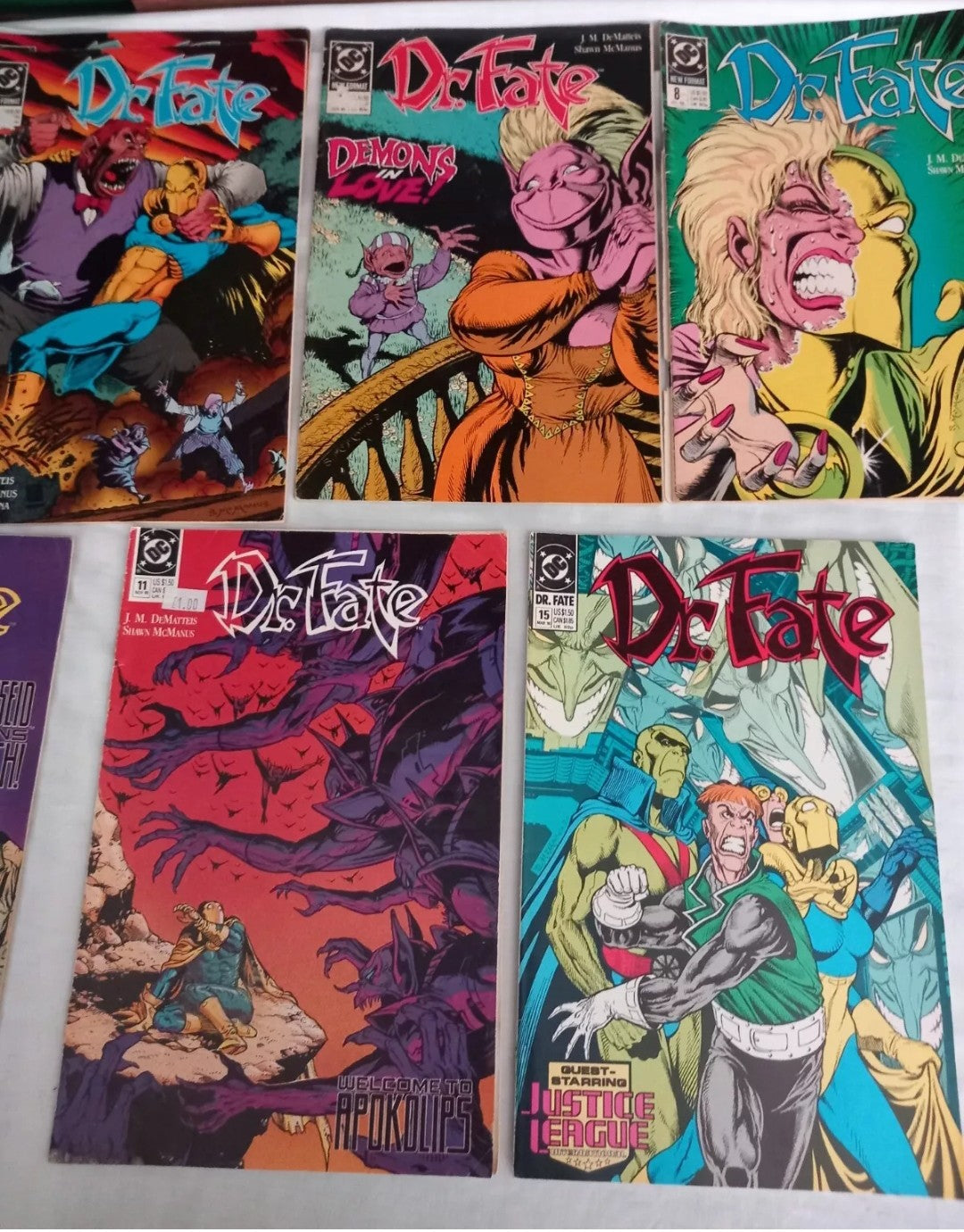 Dr Fate #5 6 7 8 9 10 11 15 DC Comics 1989 10 Comic Lot