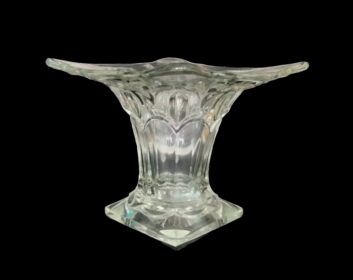 Art deco Bagley clear glass Salisbury vase