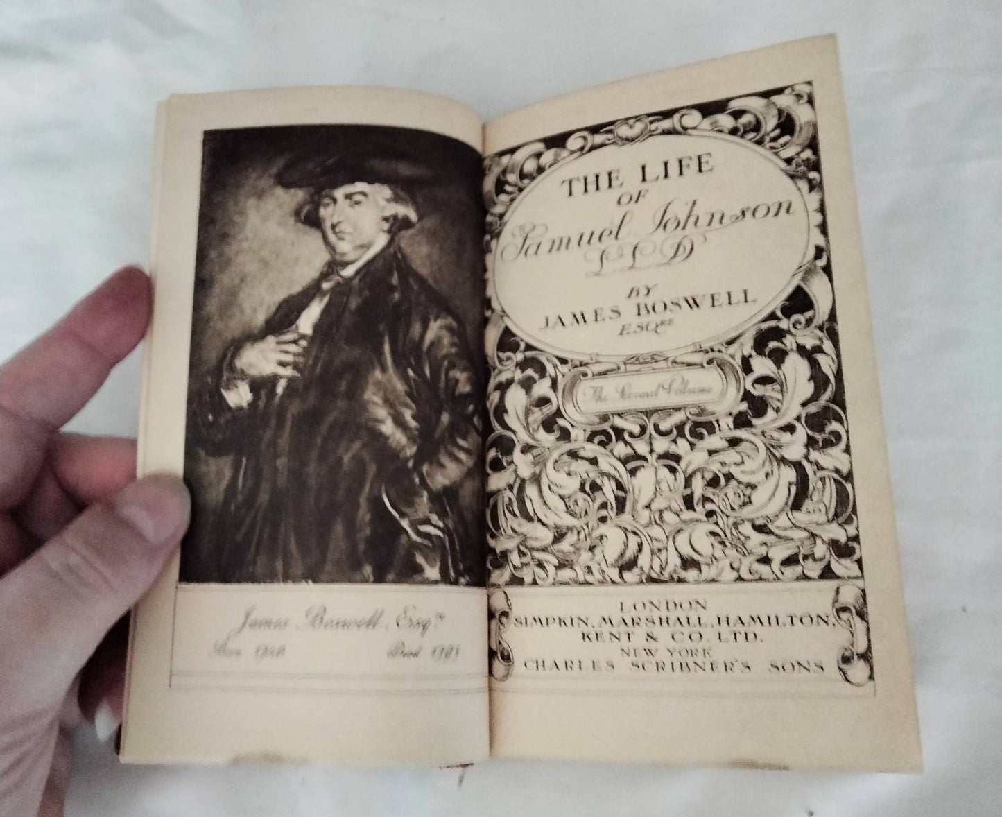 Antique Book Boswell's Life of Johnson Volume II c1900