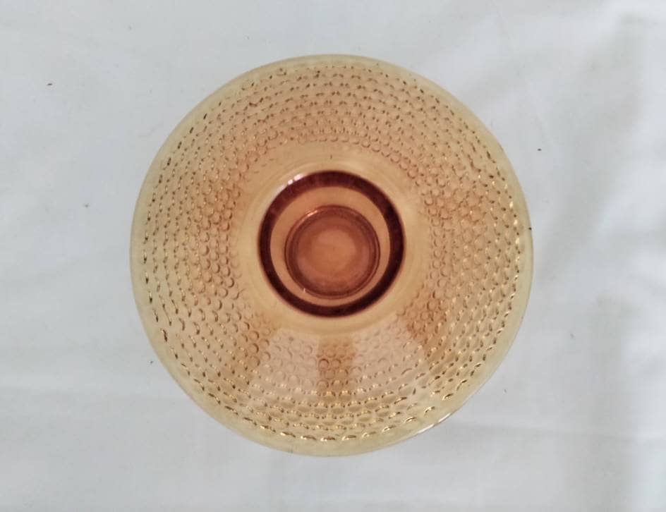 Art Deco Jobling Amber Glass Posy Vase