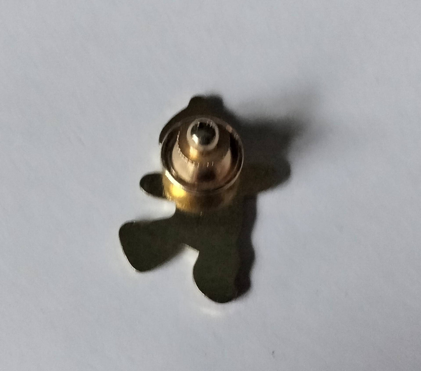 1980s goldtone enamelled Christmas snowman pin