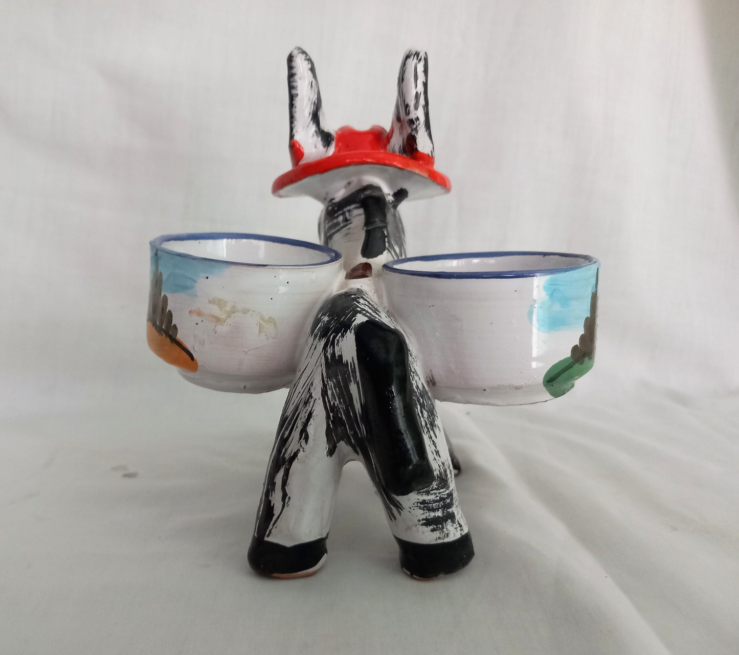 1980s Hand Painted Donkey Succulent Plant Pot
