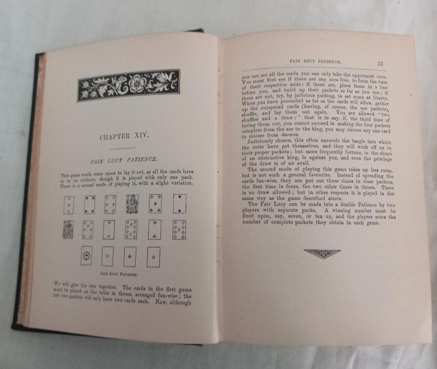 Antique Edwardian Book Games of Patience By Miss Whitmore Jones