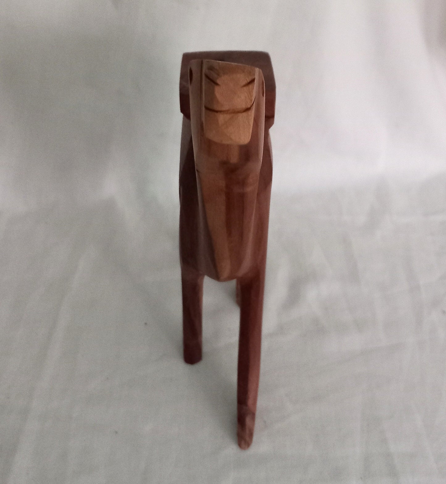 Hand carved ethnic wooden camel statue