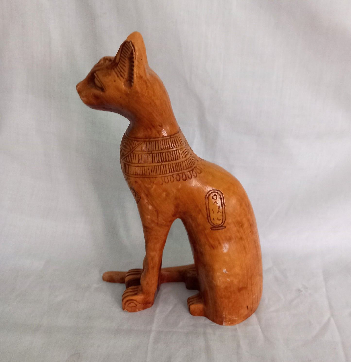 Large Resin Seated Cat Egyptian Pharaoh Bast Statue