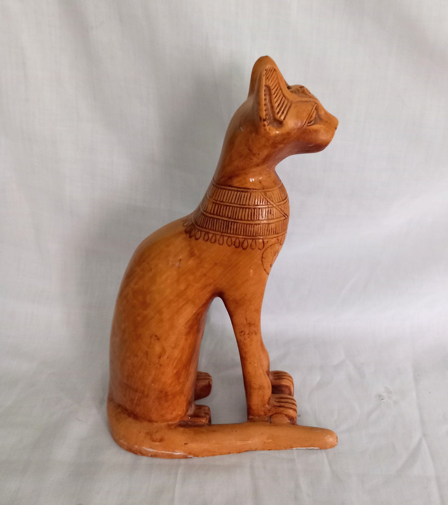 Large Resin Seated Cat Egyptian Pharaoh Bast Statue