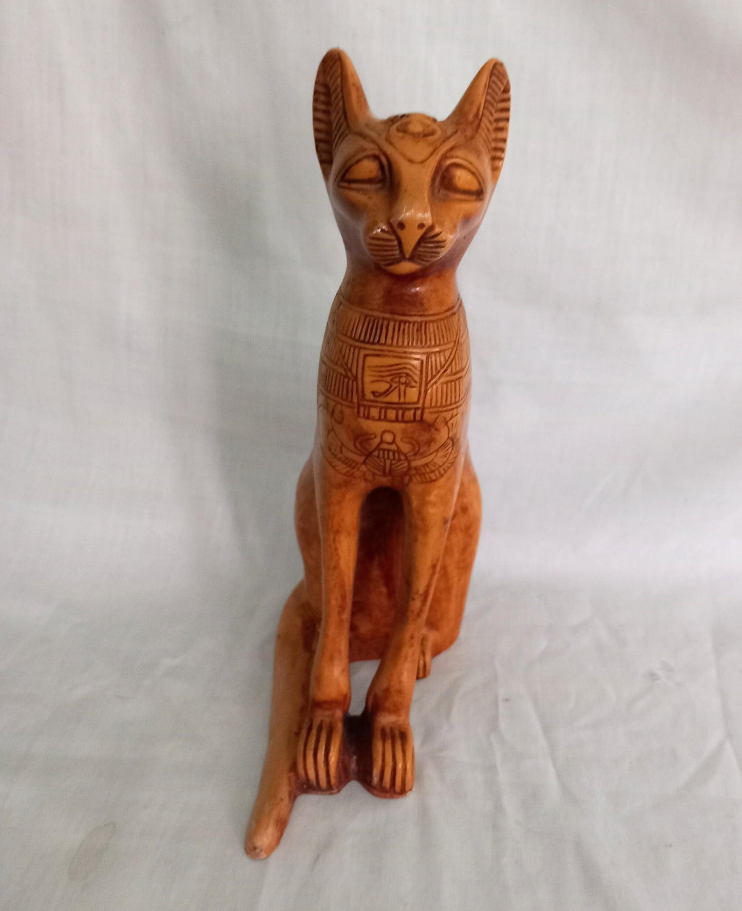 Large Resin Seated Cat Egyptian Pharaoh Bast Statue