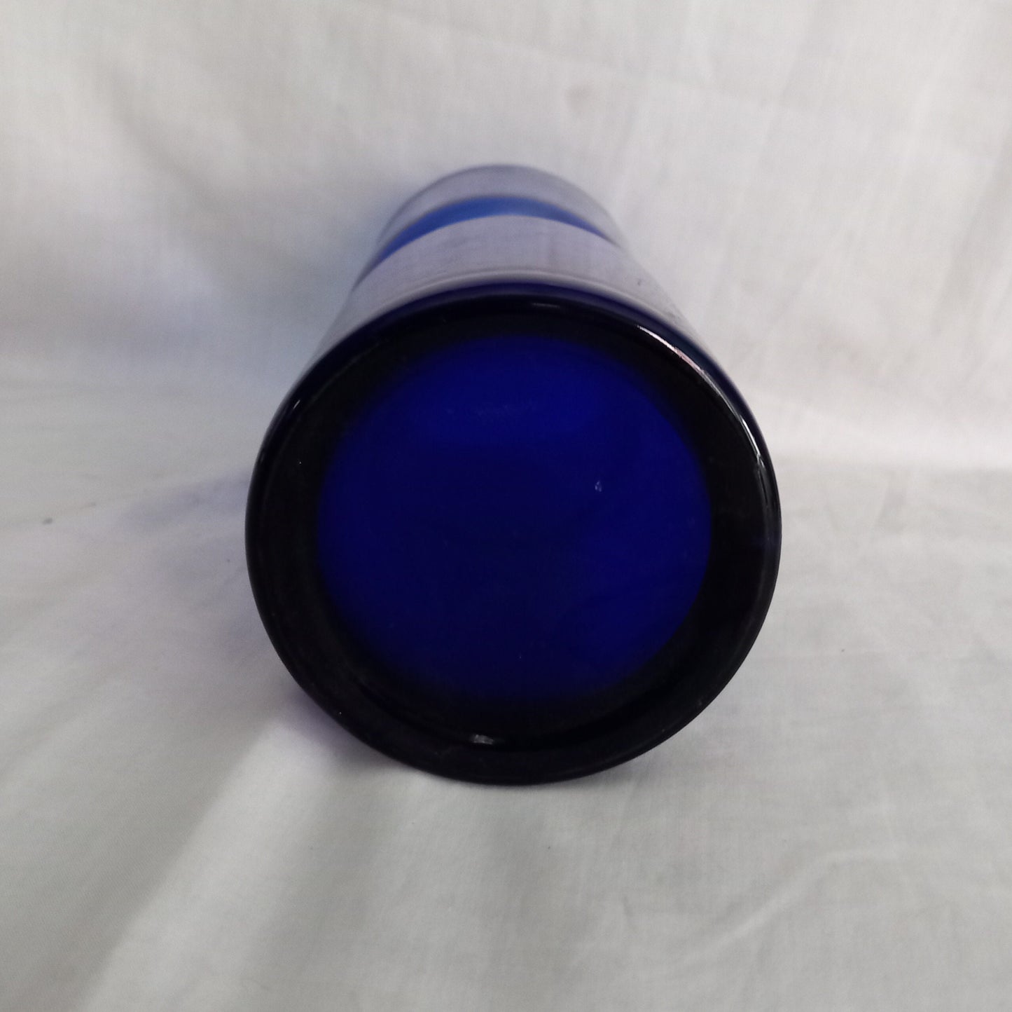 Cobalt blue Scandinavian style twist design vase