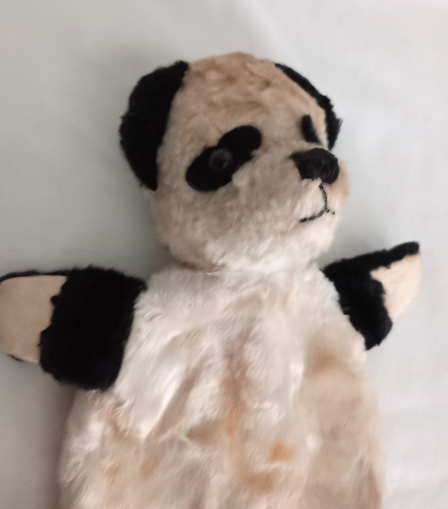 1950s Panda Bear Plush Hand Puppet