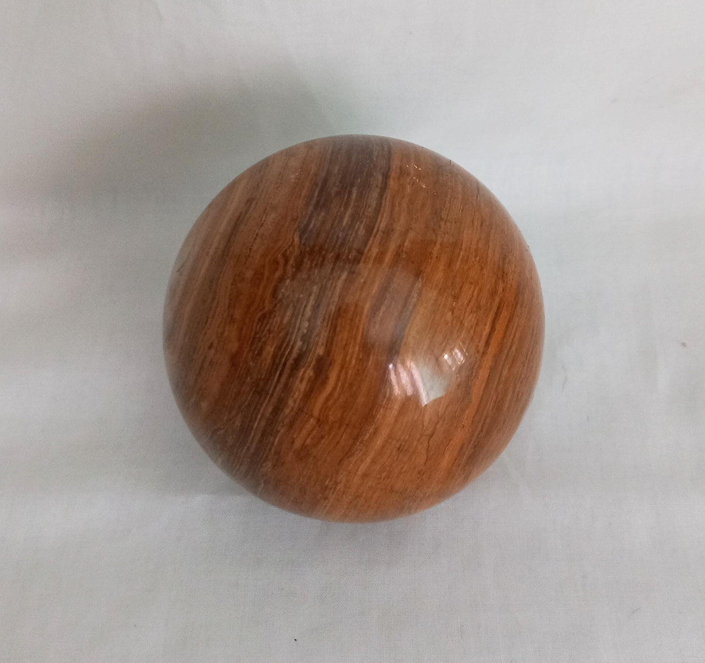 Large Brown polished Onyx stone ball sphere 7cm