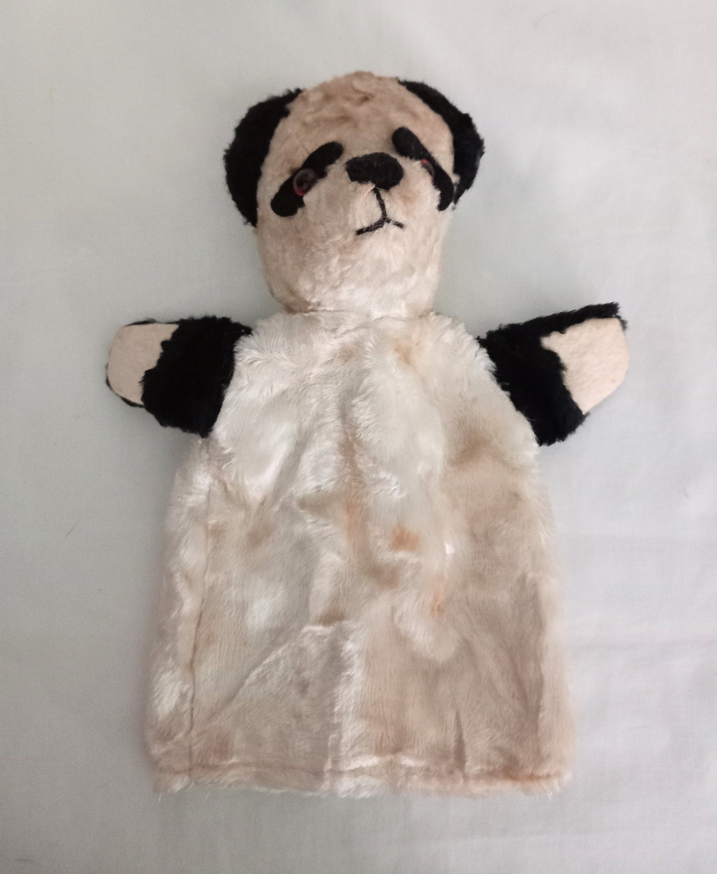 1950s Panda Bear Plush Hand Puppet