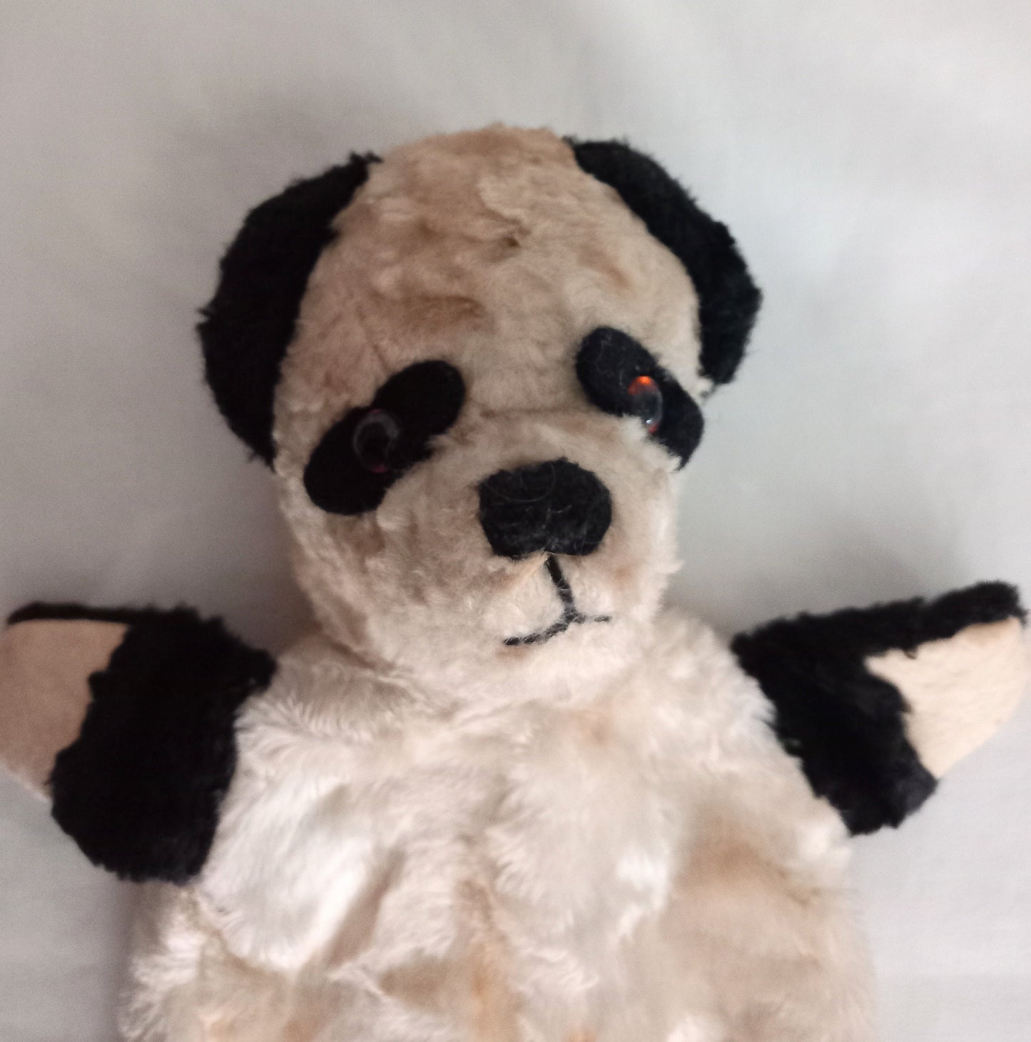 1950s Panda Bear Plush Hand Puppet