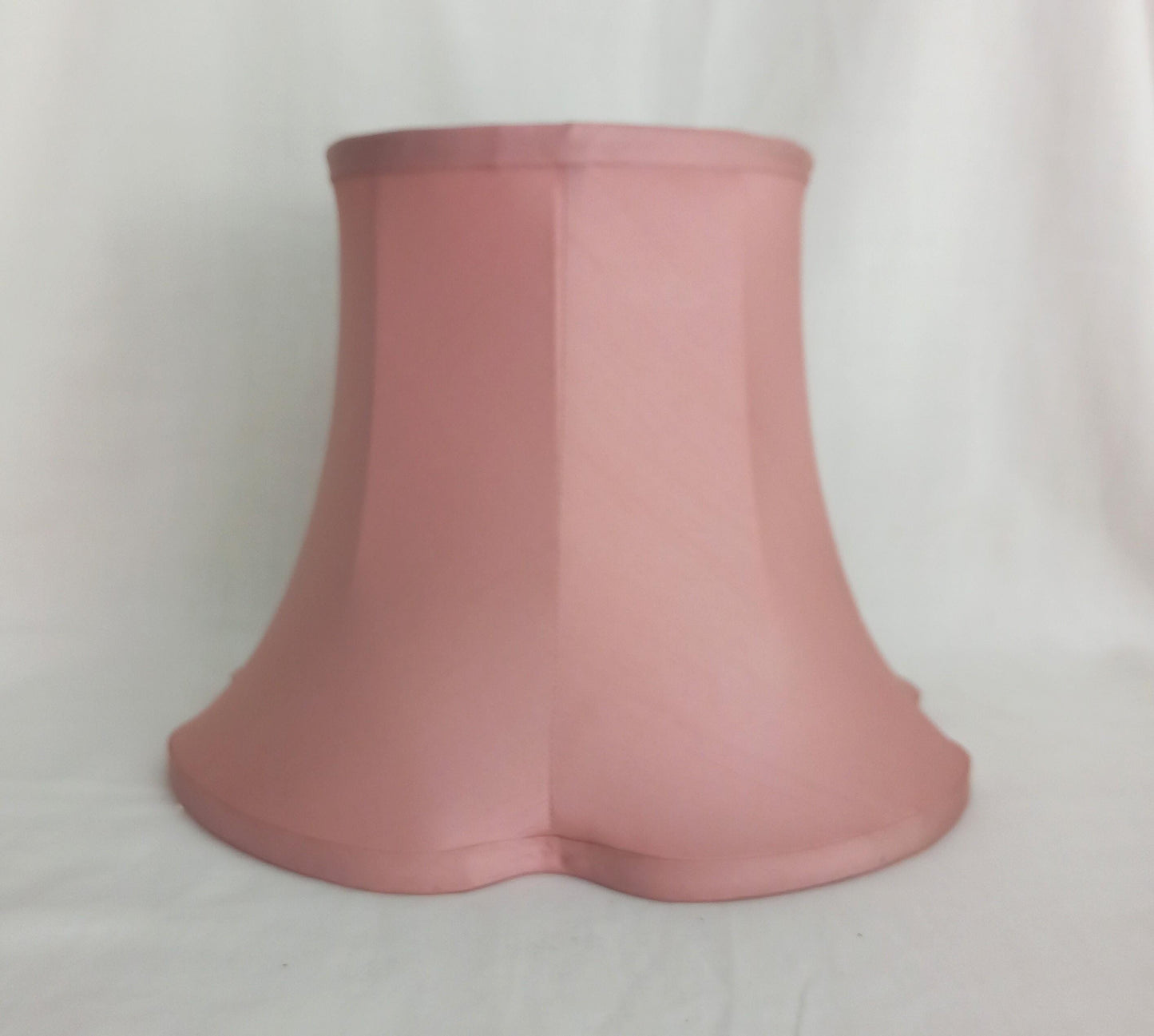 1980s Pink Flower Shaped Fabric Lampshade 9.75"