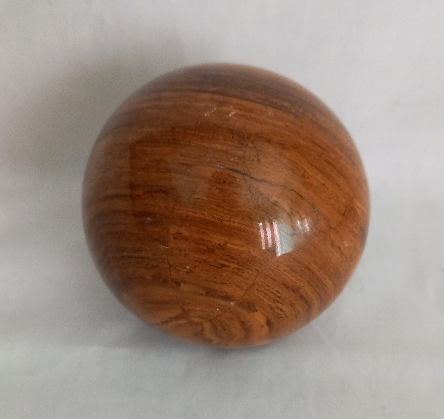 Large Brown polished Onyx stone ball sphere 7cm
