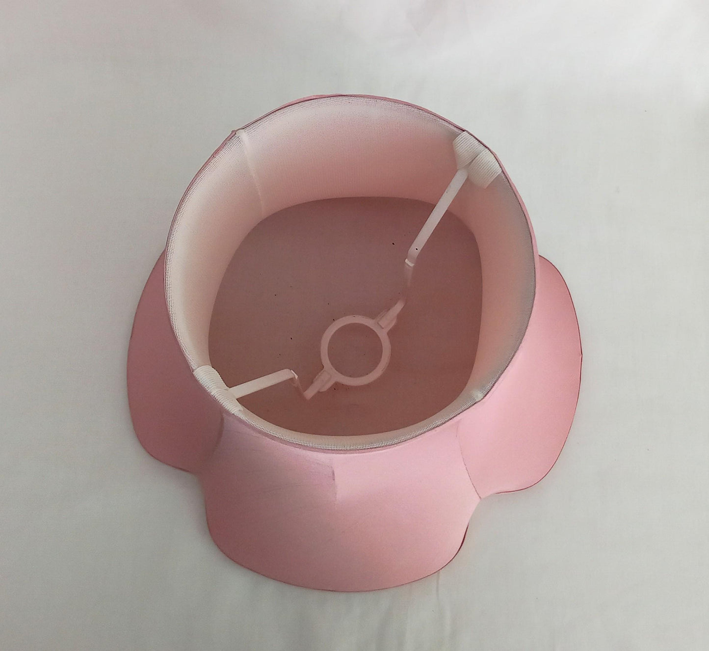 1980s Pink Flower Shaped Fabric Lampshade 9.75"