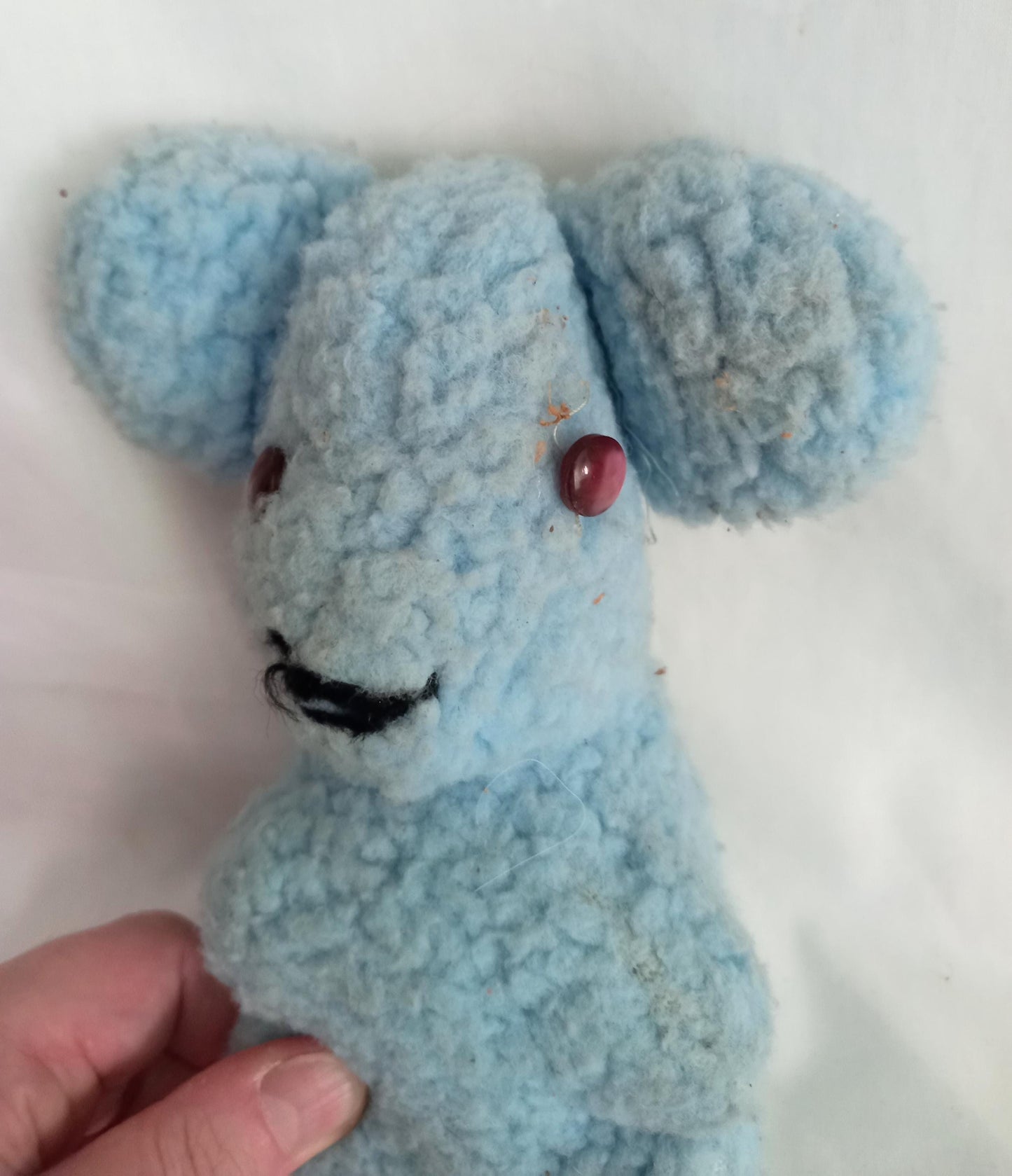 Hand made c1960s blue teddy bear stuffed toy