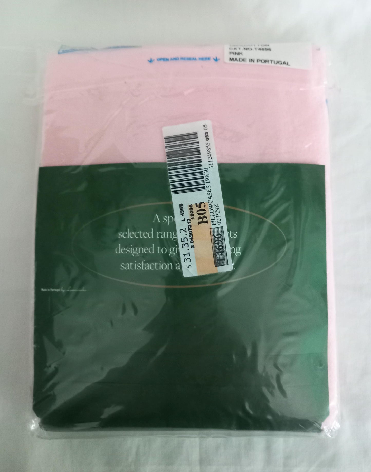 1980s Contesa pink brushed cotton pillow cases unused in packet