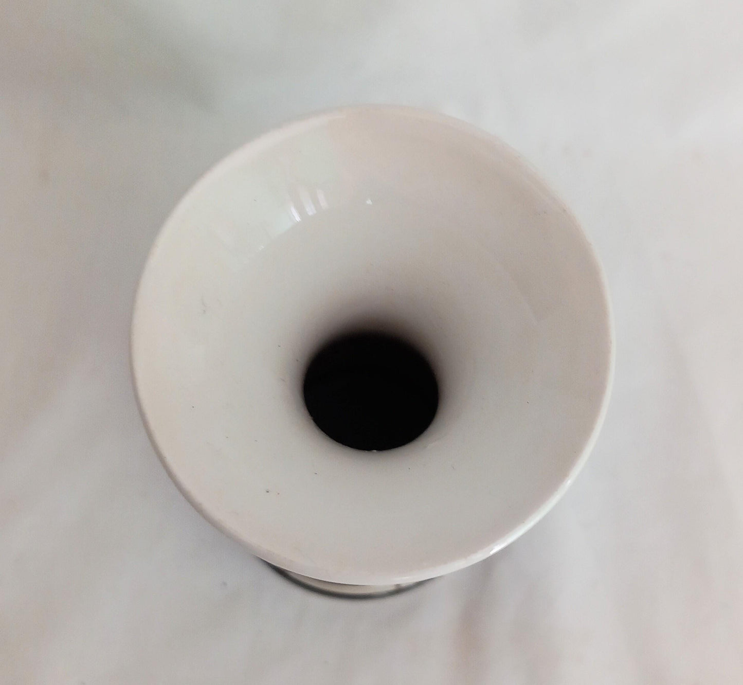 1970s brown & white Jersey Studio Pottery vase 6.75"