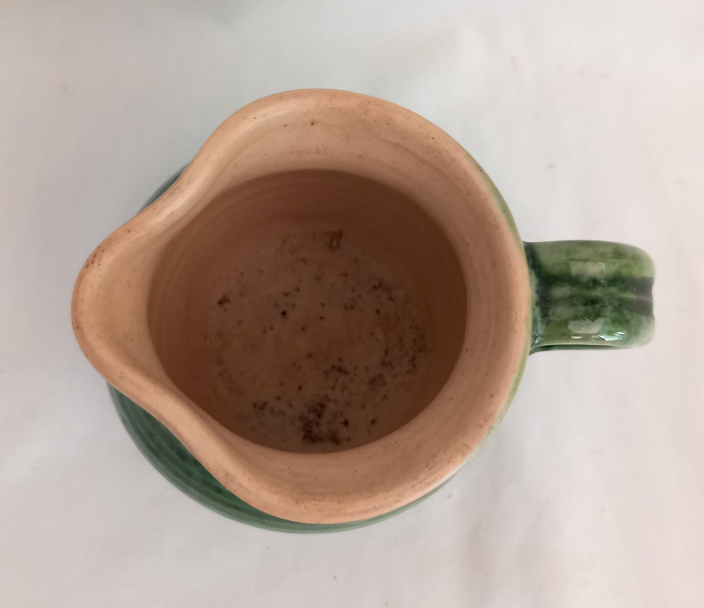Mid Century Youghal studio pottery jug with green glaze
