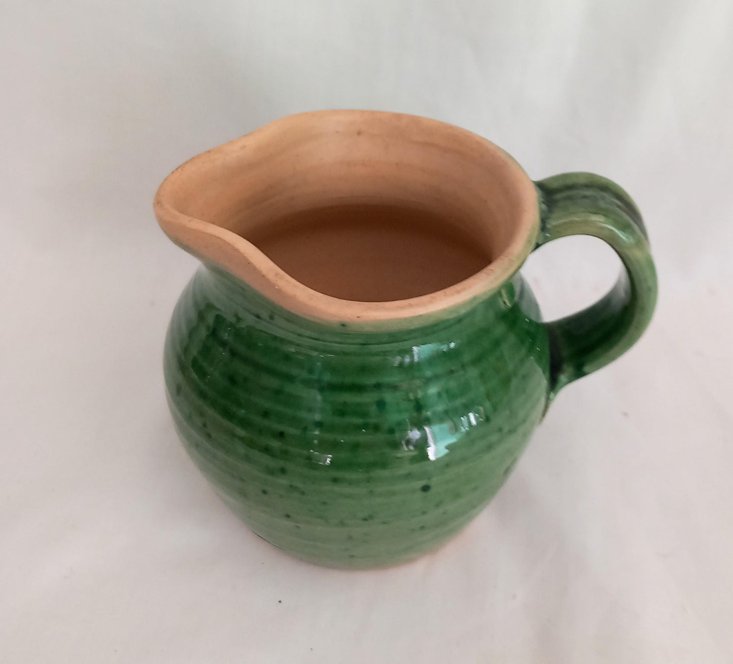 Mid Century Youghal studio pottery jug with green glaze