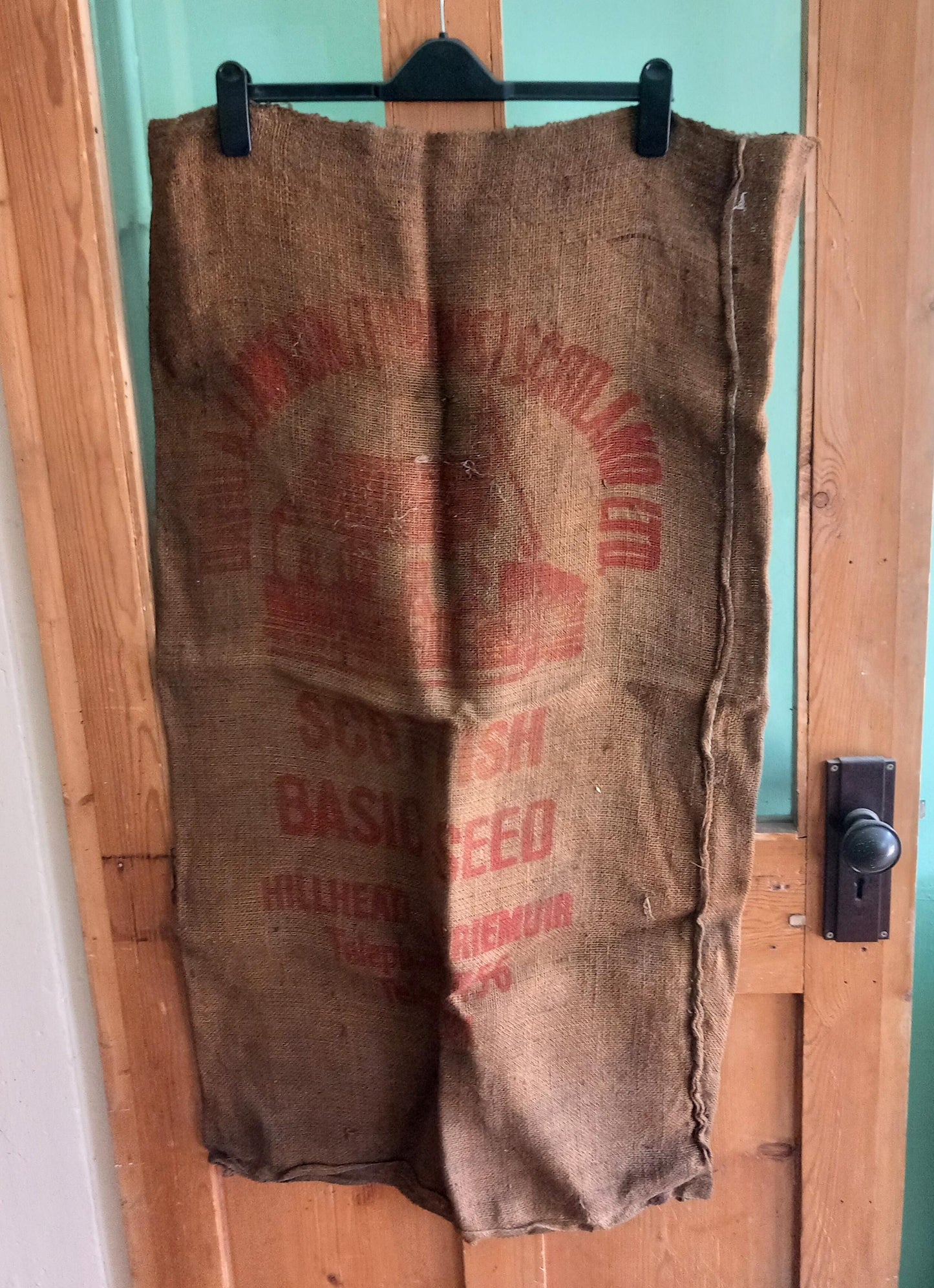 3 vintage hessian sacks, Basic Seed Potatoes & Maris Piper