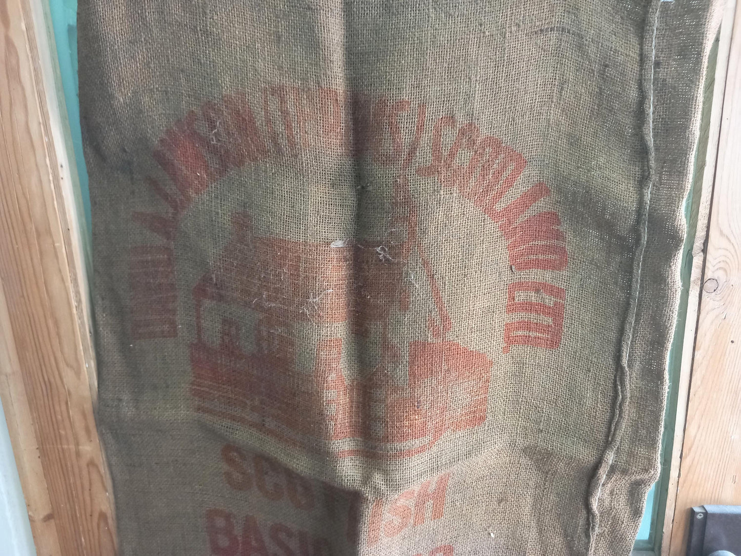 3 vintage hessian sacks, Basic Seed Potatoes & Maris Piper