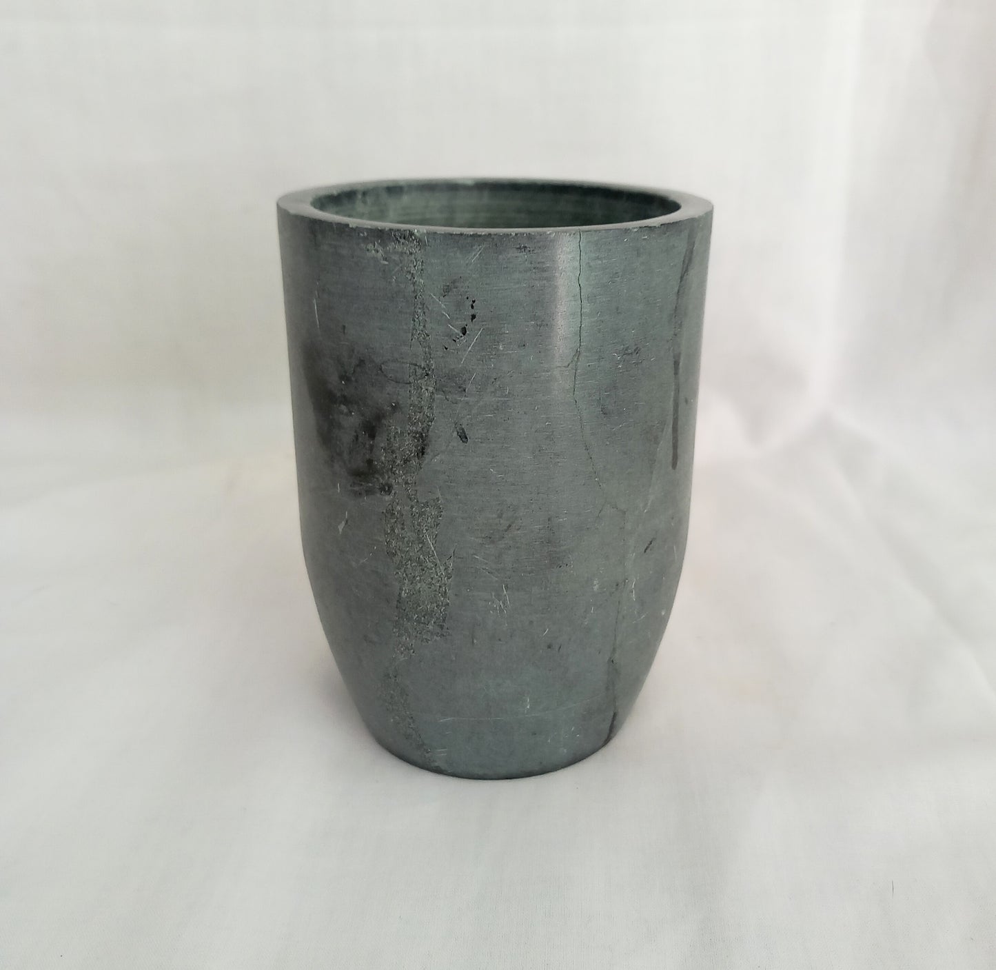 Hand Made Grey Polished Slate Stone Vase