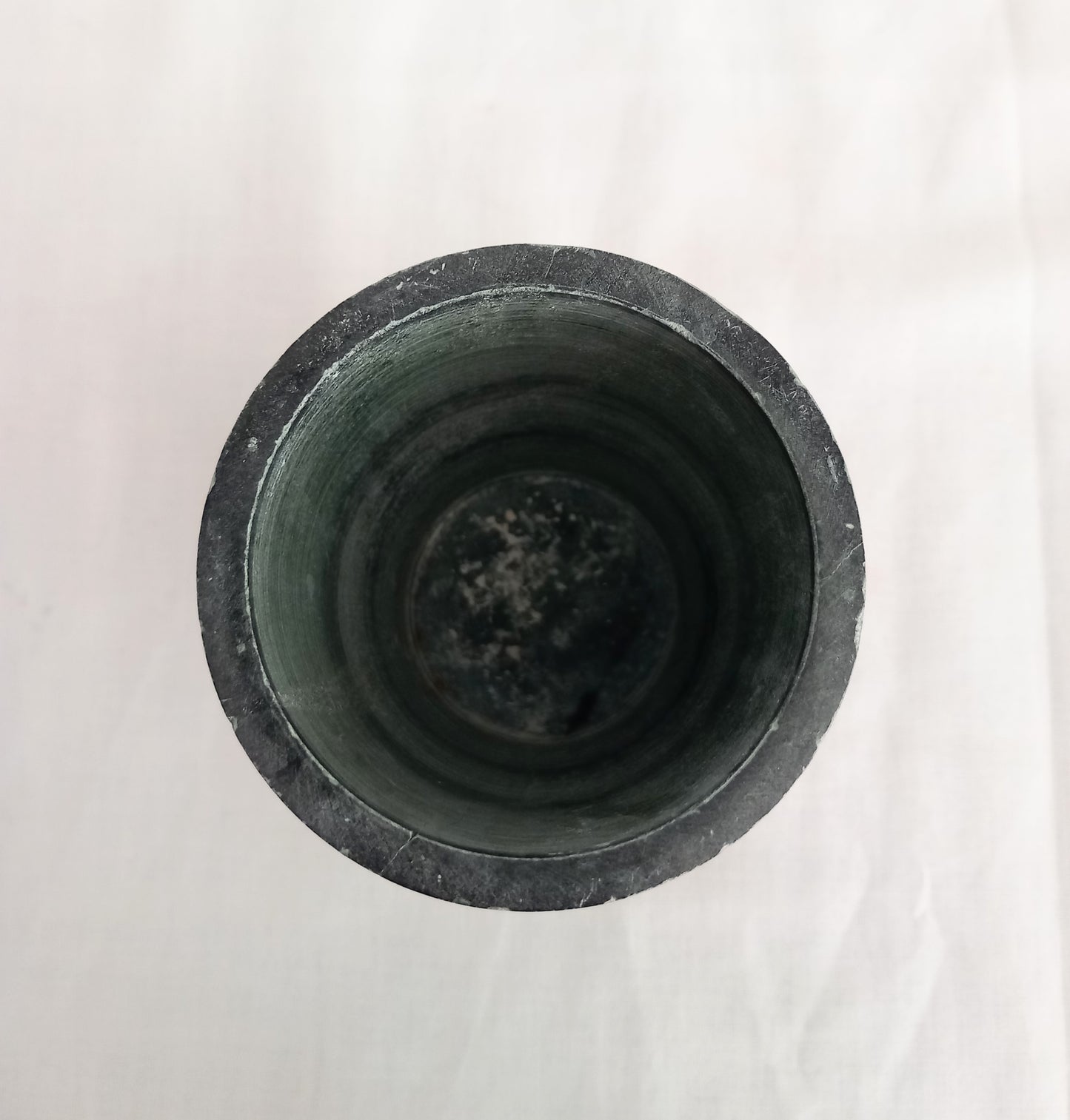 Hand Made Grey Polished Slate Stone Vase