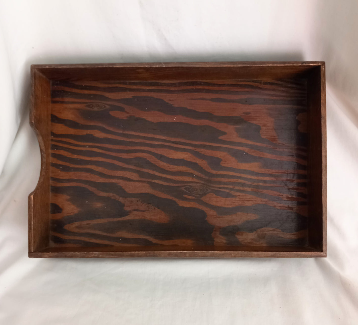 Early 20th century antique wooden desk filing tray