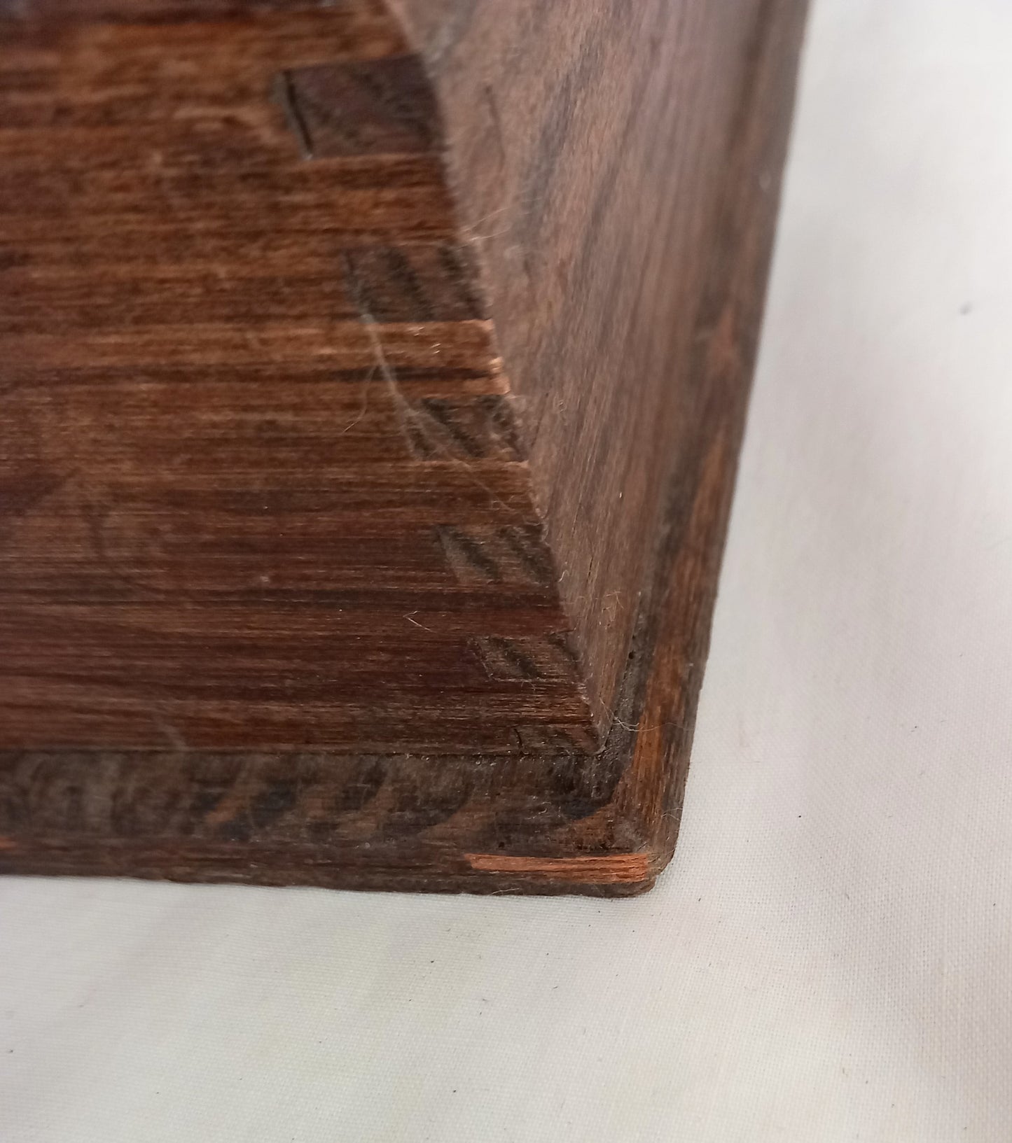 Early 20th century antique wooden desk filing tray