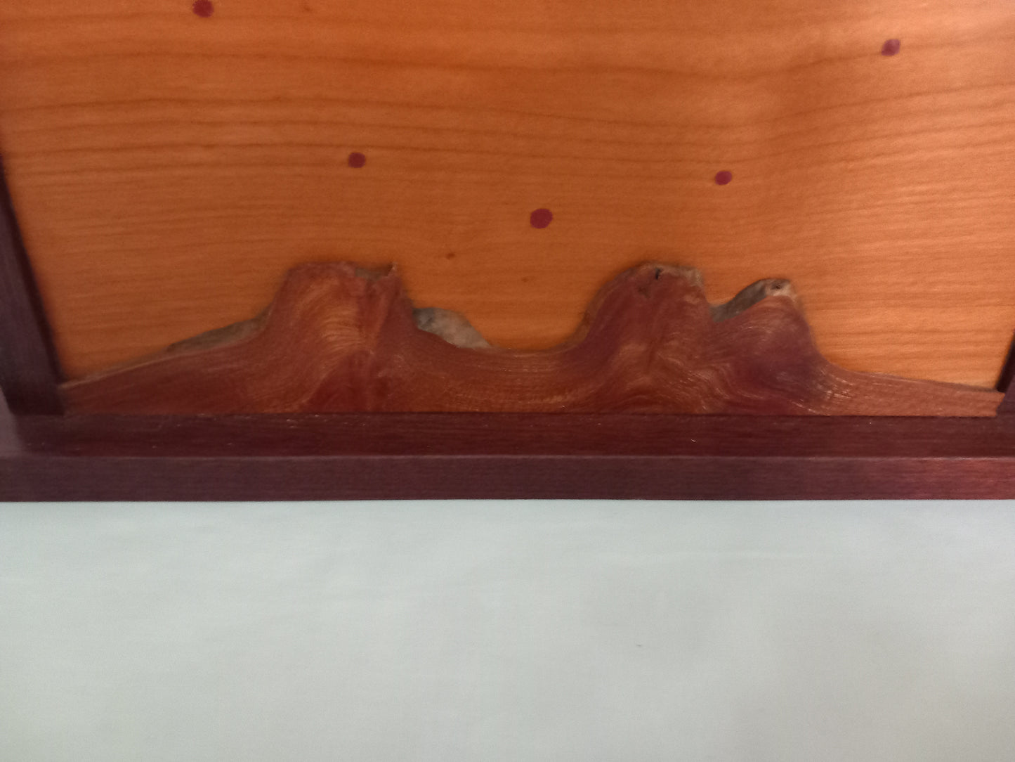 Mid Century two tone Real Wood Clock 12.5"