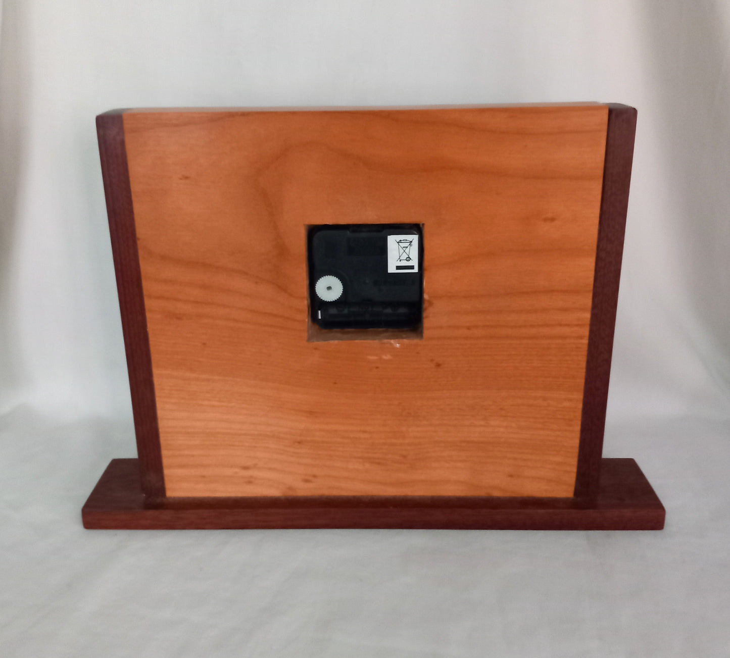 Mid Century two tone Real Wood Clock 12.5"