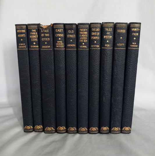 The People's Home Library vintage 10 book classic novel set