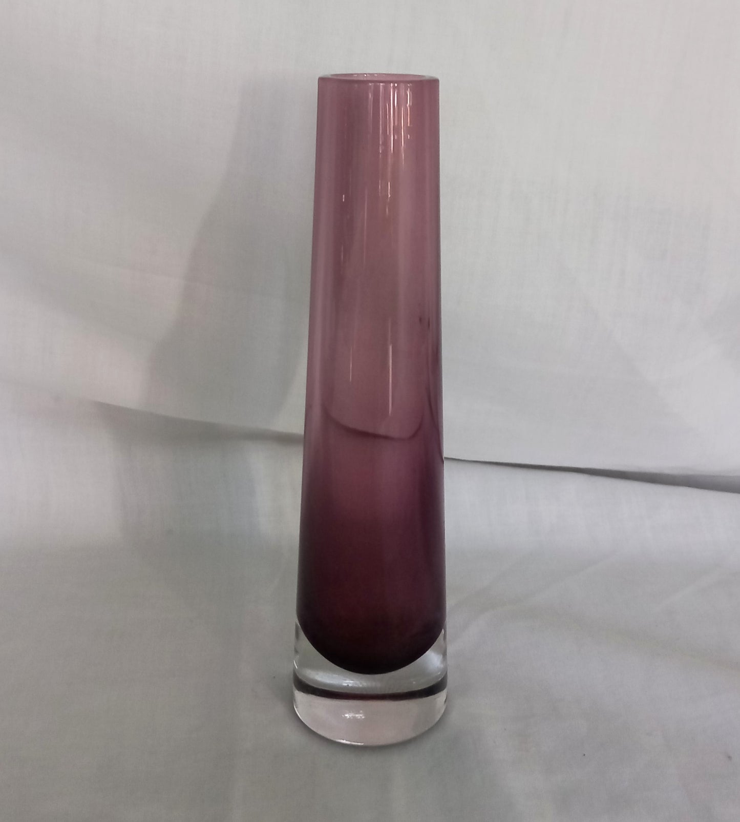Whitefriars #9655 aubergine purple glass chimney vase