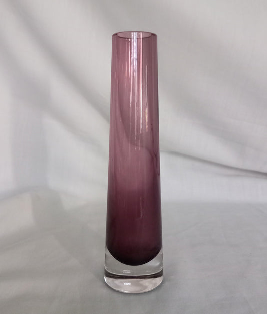 Whitefriars #9655 aubergine purple glass chimney vase