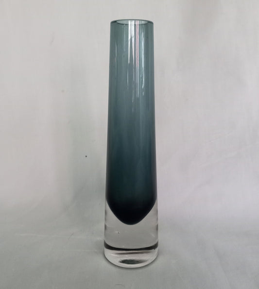 Vintage Whitefriars 9655 Indigo Glass Chimney Vase 6.75" Rare Colour