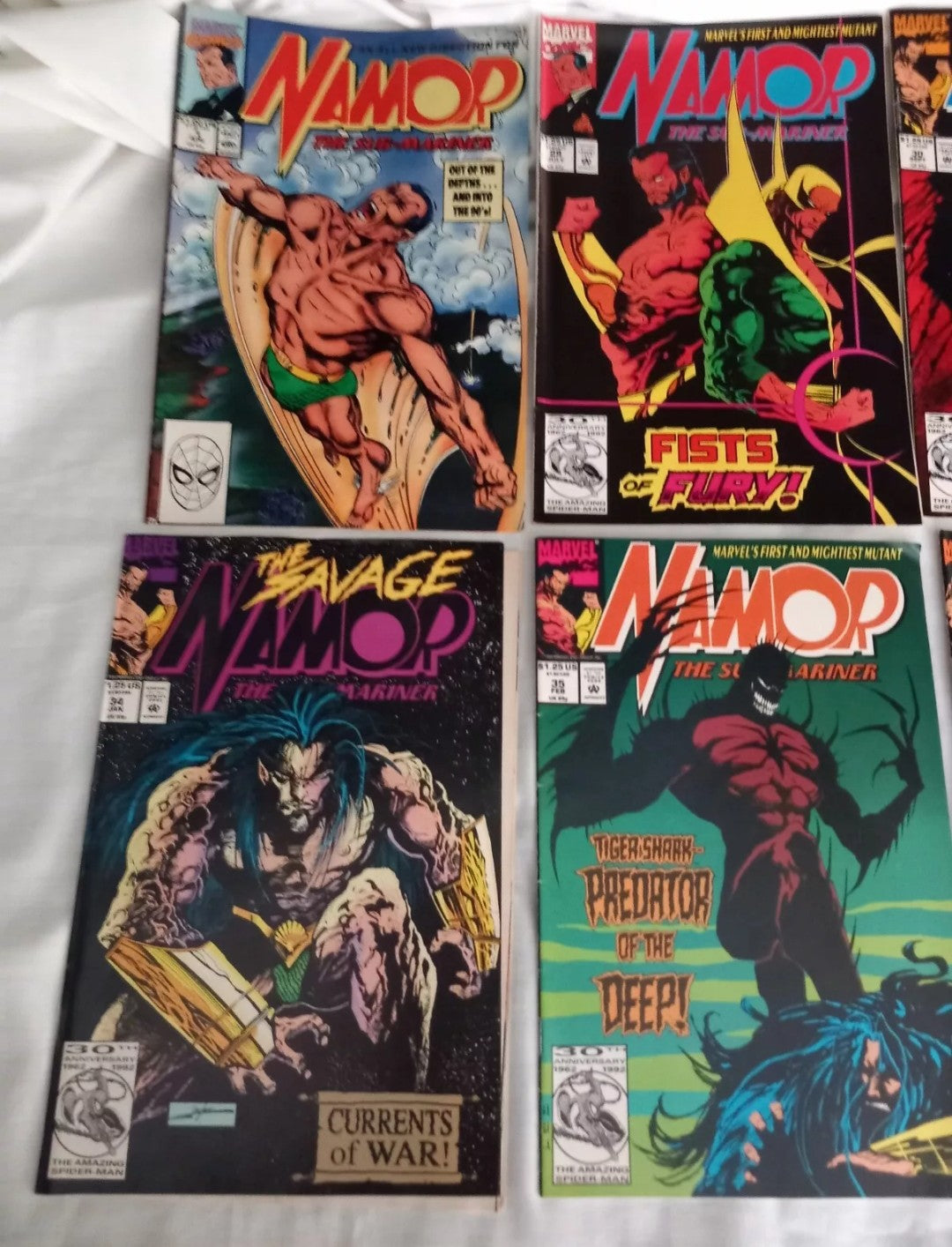 Namor The Sub-Mariner Marvel 12 Comic lot 1990 #1 28 30 31 33 34 35 36 37 38 39