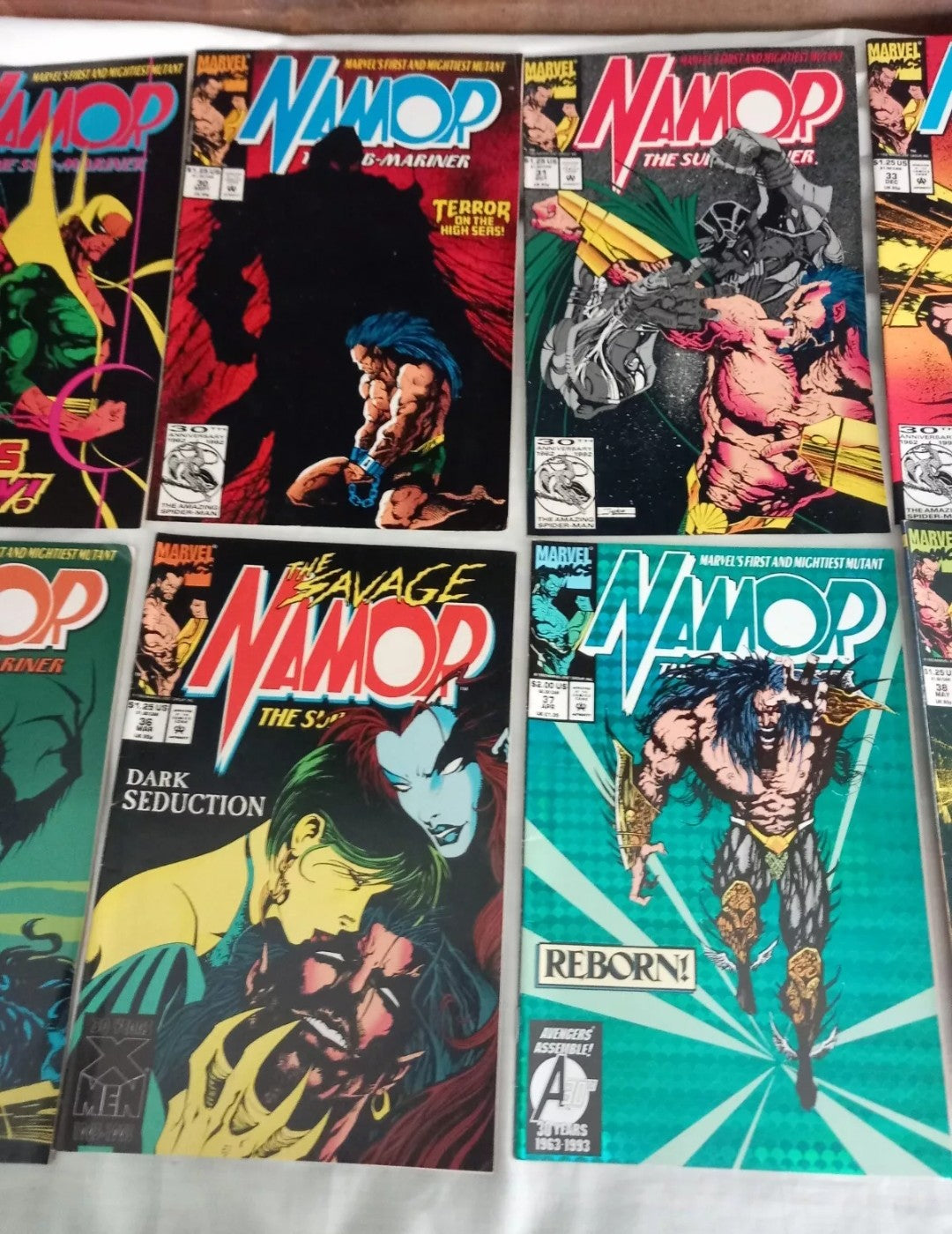Namor The Sub-Mariner Marvel 12 Comic lot 1990 #1 28 30 31 33 34 35 36 37 38 39
