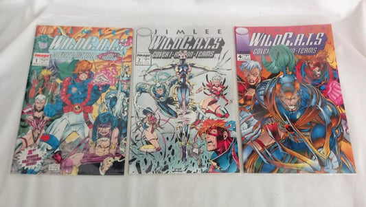 Image Comics Wildcats #1 2 & 4 first issue & holofoil cover 1992 first printing