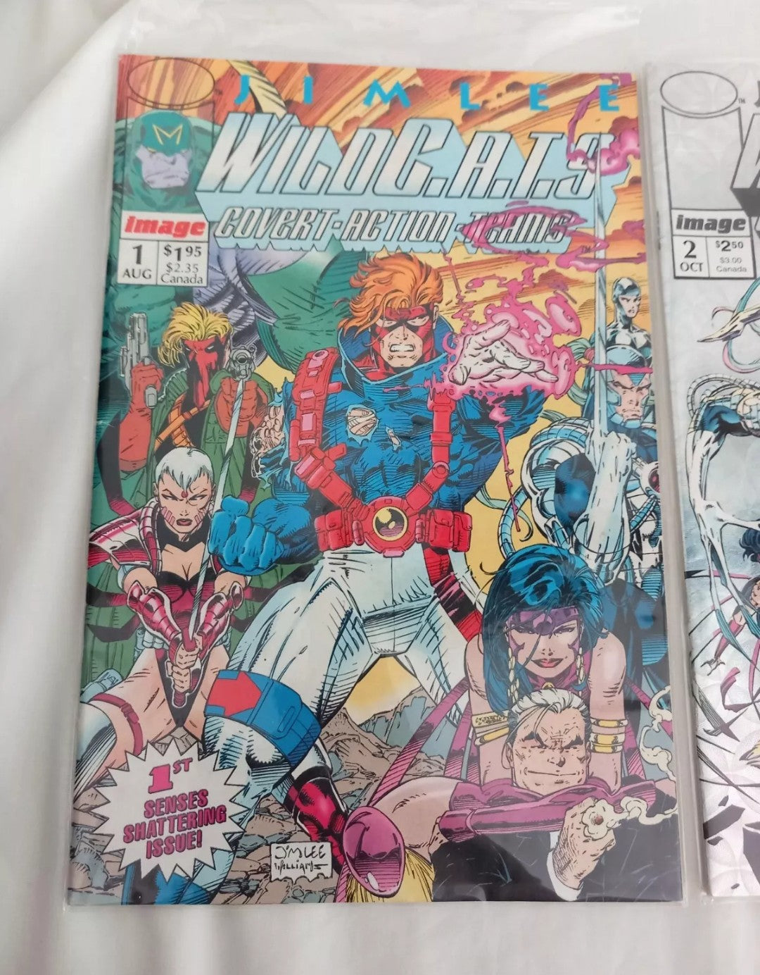 Image Comics Wildcats #1 2 & 4 first issue & holofoil cover 1992 first printing